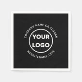 Aangepaste Logo- en tekstgebeurtenis voor zwarte b Servet (Voorkant)