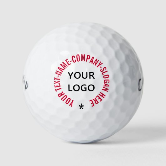 Aangepaste Logo- en tekstgolfballen Stempel je kle Golfballen (Voorkant)