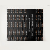 Aangepaste Logo- en teksthalve vervolgkeuzelijst Z Wandkleed (Voorkant (horizontaal))