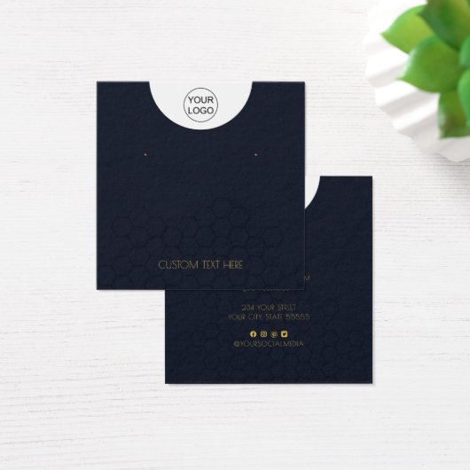 Aangepaste Logo- en tekstkaart voor Ketting dat Di Vierkante Visitekaartjes (Bureau)