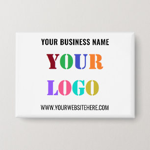 Aangepaste Logo en Tekstnaam Business Button Sjabl