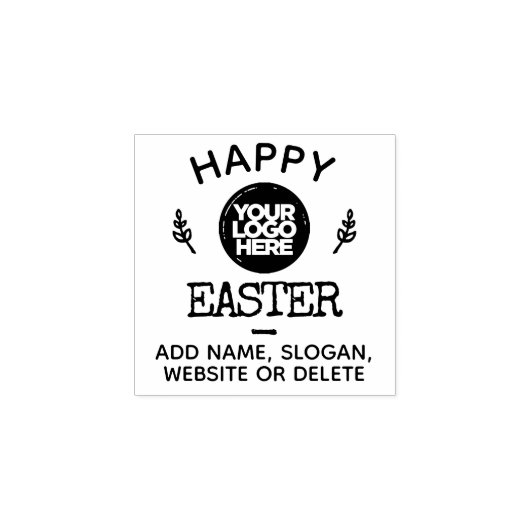 Aangepaste Logo- en tekstpaaseieren Rubberstempel (Afrduk)