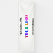 Aangepaste logo- en tekstpromotie banner voorbeeld (Verticaal)