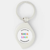 Aangepaste Logo- en tekstpromotiemethode voor zake Sleutelhanger (Voorkant)