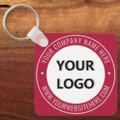 Aangepaste Logo- en tekstpromotiemethode voor zake Sleutelhanger (Voorkant)