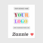 Aangepaste Logo- en tekstpromotiemethode voor zake Sticker (Vel)