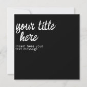 Aangepaste logo- en tekstscript-vierkant uitnodigi (Achterkant)