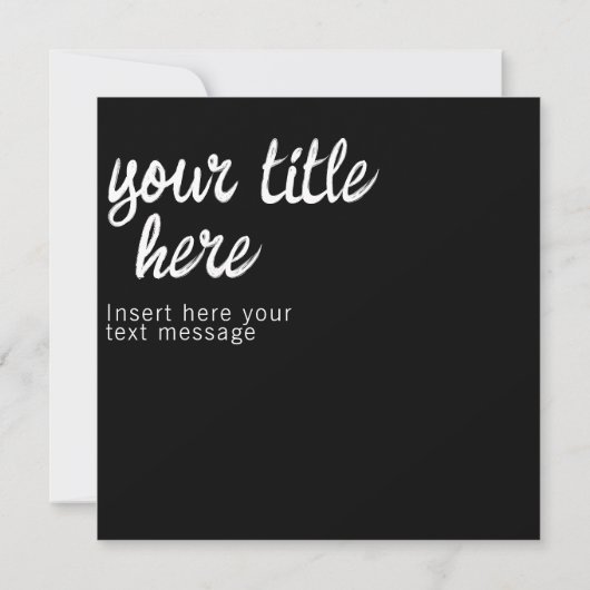 Aangepaste logo- en tekstscript-vierkant uitnodigi (Achterkant)