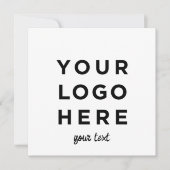Aangepaste logo- en tekstscript-vierkant uitnodigi (Voorkant)