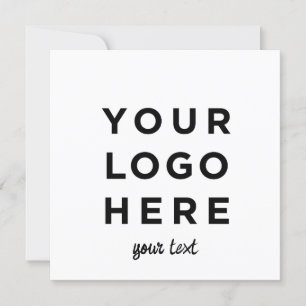 Aangepaste logo- en tekstscript-vierkant uitnodigi
