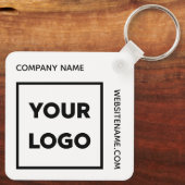 Aangepaste Logo- en tekstsoftware Sleutelhanger (Achterkant)