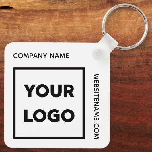 Aangepaste Logo- en tekstsoftware Sleutelhanger (Achterkant)