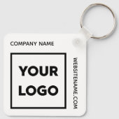Aangepaste Logo- en tekstsoftware Sleutelhanger (Achterkant)