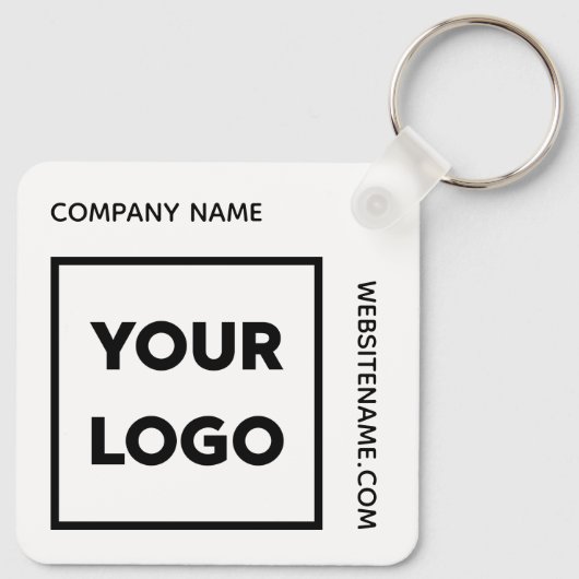Aangepaste Logo- en tekstsoftware Sleutelhanger (Achterkant)