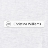 Aangepaste logo en tekststof kleding labels (Design 1)