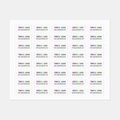 Aangepaste Logo- en tekstverwerkers - Labels (Vel)