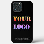 Aangepaste Logo en website Zakelijke iPhone Case (Achterkant)