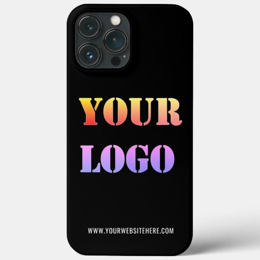 Aangepaste Logo en website Zakelijke iPhone Case (Achterkant)