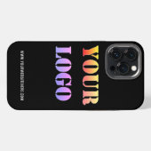 Aangepaste Logo en website Zakelijke iPhone Case Hoesje (Achterkant horizontaal)