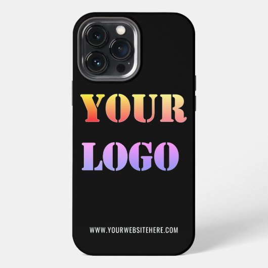 Aangepaste Logo en website Zakelijke iPhone Case Hoesje (Achterkant)