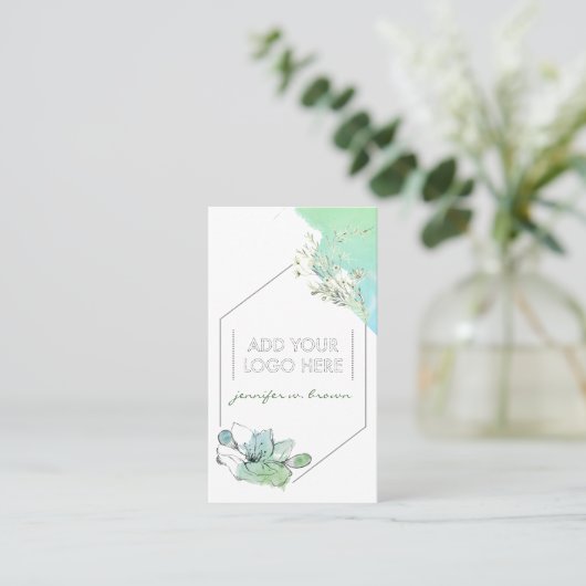 Aangepaste logo Essential Oils toevoegen Visitekaartje (Staand voorkant)