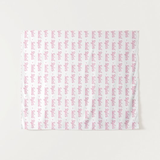 Aangepaste logo evenement achtergrond Step and Rep Wandkleed (Voorkant (horizontaal))