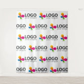 Aangepaste Logo Event Backdrop Step en Herhalen Wandkleed (Voorkant)