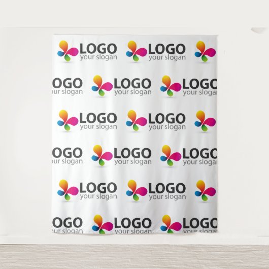 Aangepaste Logo Event Backdrop Step en Herhalen Wandkleed (Voorkant)