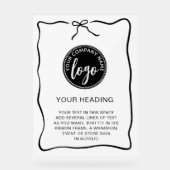 Aangepaste Logo Event Ribbon Lijst Sign Acryl Bord (Voorkant)