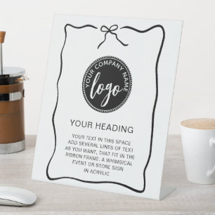 Aangepaste Logo Event Ribbon Lijst Sign Reclamebord Met Voetstuk