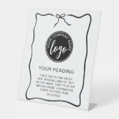 Aangepaste Logo Event Ribbon Lijst Sign Reclamebord Met Voetstuk (Voorkant)