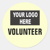 Aangepaste Logo Event Volunteer Ronde Sticker (Voorkant)