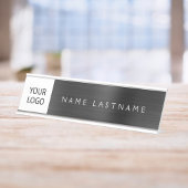 Aangepaste Logo Executive Black Professional Bureau Naambordje