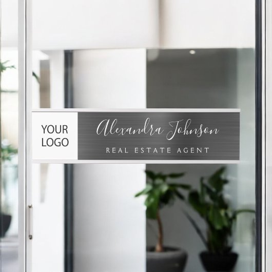 Aangepaste Logo Executive Black Professional Deurbordje