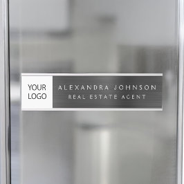 Aangepaste Logo Executive Black Professional Deurbordje
