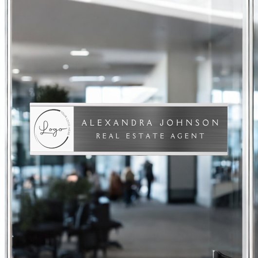 Aangepaste Logo Executive Black Professional Deurbordje