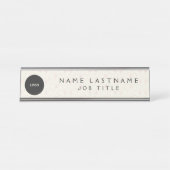 Aangepaste Logo Executive Navy Blue Professional Bureau Naambordje (Voorkant)