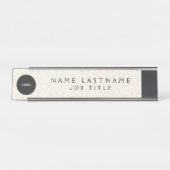 Aangepaste Logo Executive Navy Blue Professional Bureau Naambordje (Voorkant)