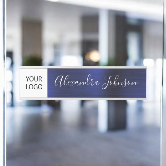 Aangepaste Logo Executive Navy Blue Professional Deurbordje