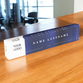 Aangepaste Logo Executive Navy Blue Professional Naambordje