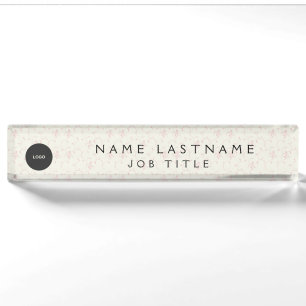 Aangepaste Logo Executive Navy Blue Professional Naambordje