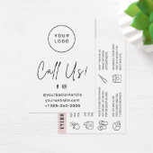 Aangepaste Logo Eyebrow Threading Aftercare Kaart (Bureau)