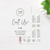 Aangepaste Logo Eyebrow Tint Aftercare Kaart (Bureau)