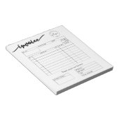 Aangepaste Logo factuur voor kleine bedrijven Notitieblok (Schuin)
