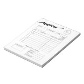 Aangepaste Logo factuur voor kleine bedrijven Notitieblok (Linkerzijde)