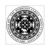 Aangepaste Logo familienaam & retouradres Rubberstempel (Afrduk)