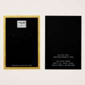 Aangepaste logo faux Gold border earning display c Visitekaartje (Voorkant /achterkant)