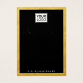 Aangepaste logo faux Gold border earning display c Visitekaartje (Voorkant)
