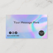 Aangepaste Logo faux holographic Hearts Loyalty-Ka Visitekaartje (Achterkant)