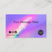 Aangepaste Logo faux holographic Hearts Loyalty-Ka Visitekaartje (Achterkant)